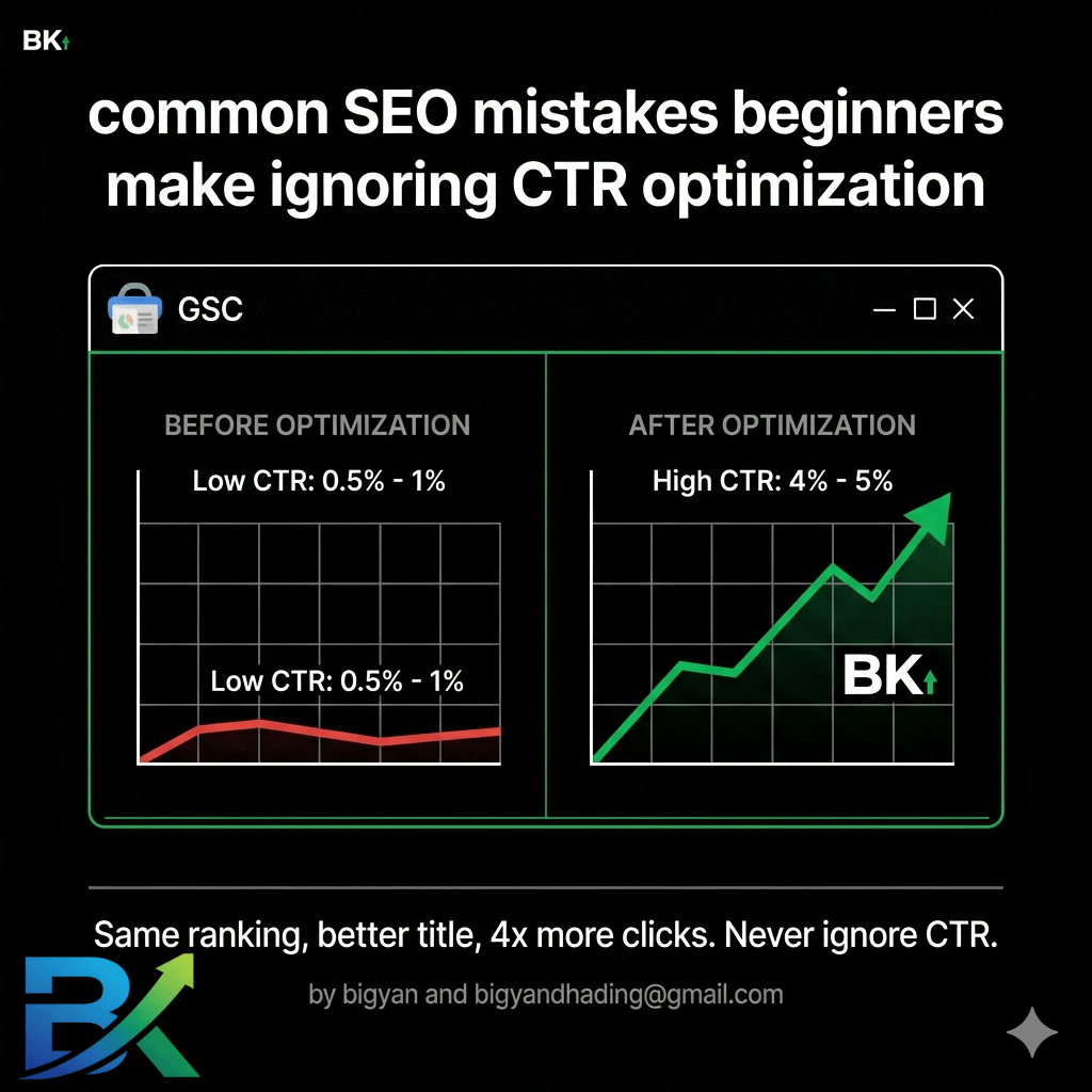common SEO mistakes beginners make ignoring CTR optimization