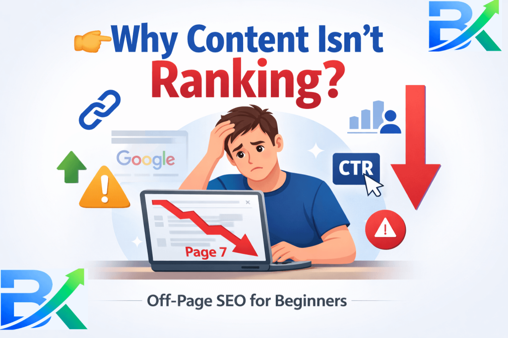 off-page SEO for beginners struggling with low Google rankings"