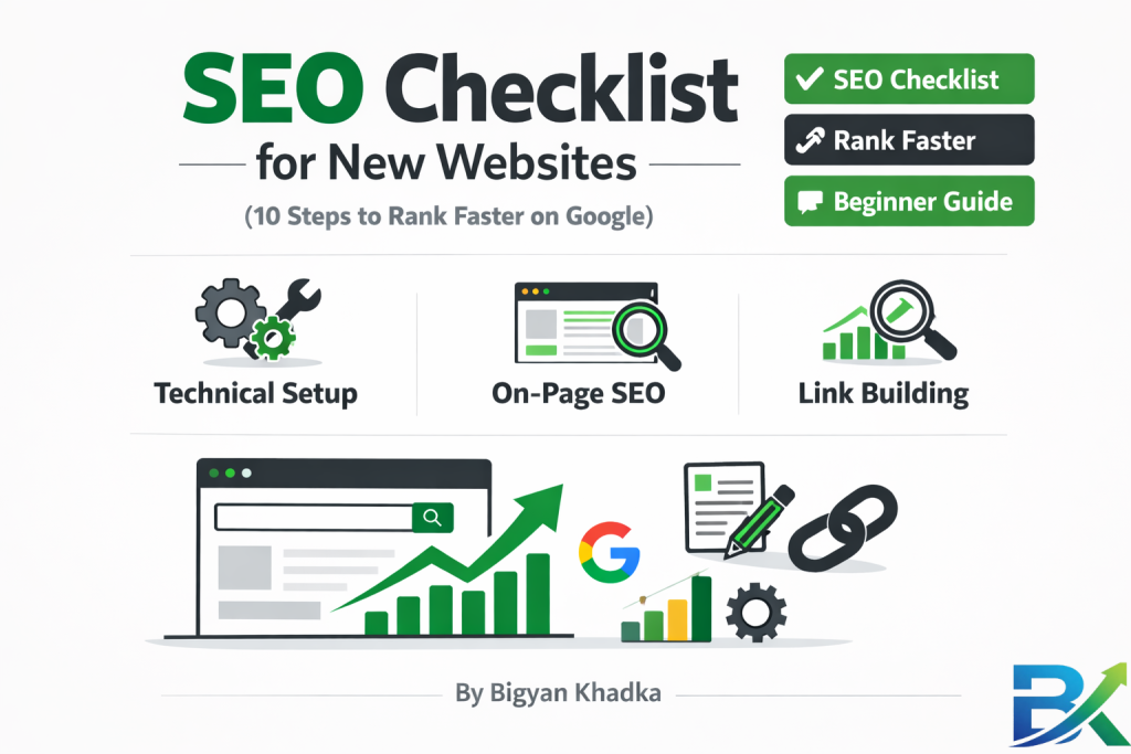 beginner SEO setup showing Rank Math plugin dashboard